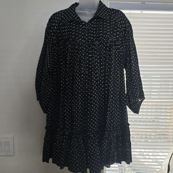 FREE PEOPLE Full Swing Mini Dress/Tunic w/Removable Slip - Picture 4 of 11